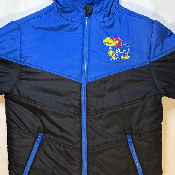 Kansas University Jayhawks Puffer Jacket - Youth XL - Picture 1 of 4